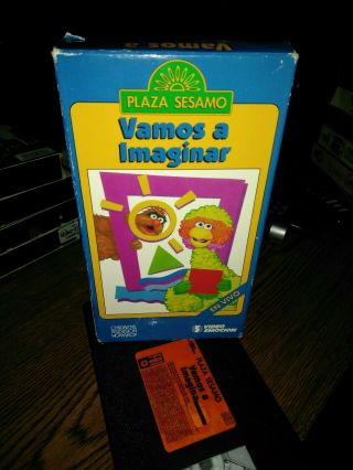 " Plaza Sesamo Vamos A Imaginar " 1993 Vhs Rare Sesame Street En Espanol (ve507o)