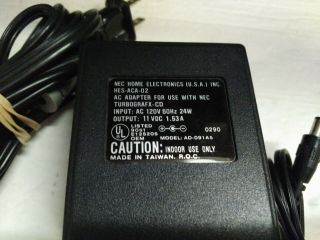 Official NEC TurboGrafx - 16 CD Dock Power Supply / AC Adapter (HES - ACA - 02) - RARE 2