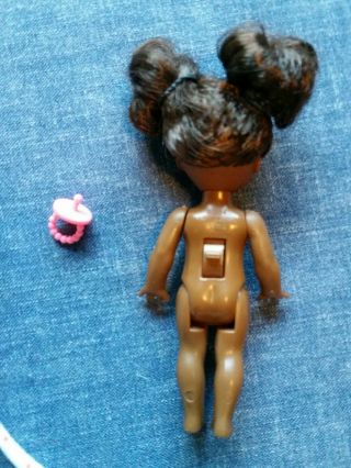 Rare 1994 Black Barbie Baby/kelly Doll with pacifier and Barbie robe 8