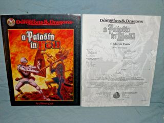 AD&D 2nd Edition Adventure Module - A PALADIN IN HELL (VERY RARE and EXC, ) 2
