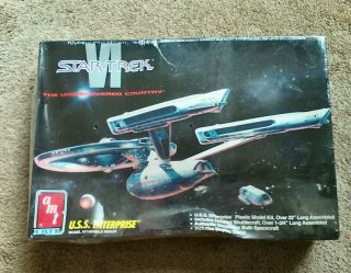 Vtg 1991 Star Trek Vi U.  S.  S.  Enterprise Model Kit Collectible Rare Htf