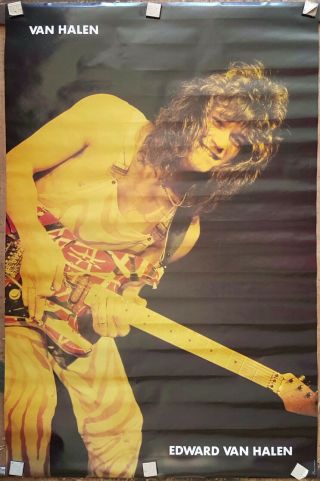 Eddie Van Halen Poster 1983 Approx 23 X 35 Rare