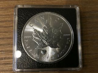 2015 Heart Privy Canada Maple Leaf 1 Troy Oz.  9999 Fine Silver Round Rare Coin