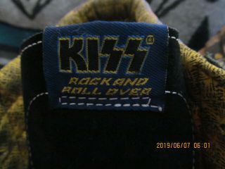Kiss Rare Rock And Roll Over Vans Sk8 Hi Shoes Size 12 Mens Gene Simmons