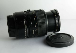 rare Minolta MD Macro Rokkor 50mm f/3.  5 MF Lens,  1:1 Adapter w/ filter & caps 2