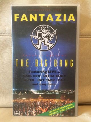 Fantazia : The Big Bang 1994 Vhs Video Rare Live Hardcore Rave Carl Cox Rat Pack
