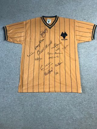 Wolves Football Shirt Wolverhampton Wanderers Retro Rare Signed Collectable