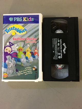 The Teletubbies Bedtime Stories And Lullabies Vhs Pbs Kids Rare Oop 2000
