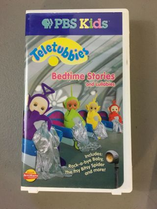 The Teletubbies Bedtime Stories And Lullabies VHS PBS Kids Rare Oop 2000 2