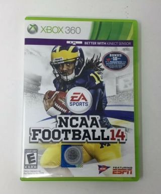 Rare Ncaa Football 14 Microsoft Xbox 360 Video Game