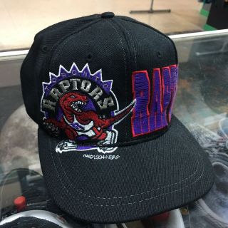 Vintage The Game 1994 Toronto Raptors Snapback Hat Big Logo Black Rare 1017/5000