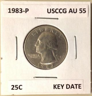 1983 - P 25c Washington Quarter Rare Key Date Almost Uncirculated – Ships