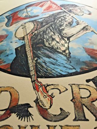 Rare Old Crow Medicine Show 2015 Red Rocks CO Poster Print S/N SIGNED Zeb Love 6