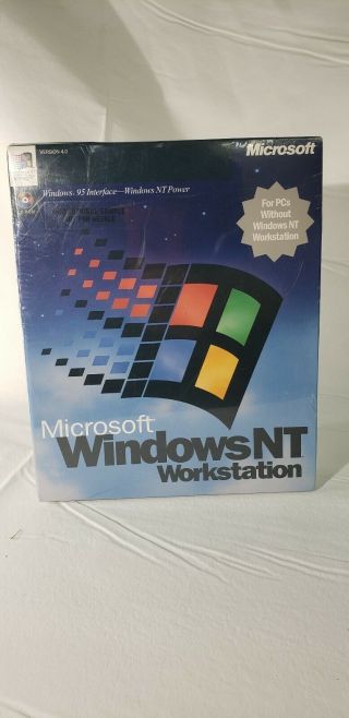 Microsoft Windows Nt Workstation 4.  0 Promotional Sample Rare