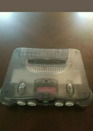 Nintendo 64 N64 Funtastic Smoke Grey Clear Black Video Game - Console Only Rare