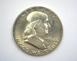 1962 Franklin Silver 50 Cents Gem,  Uncirculated Rare This