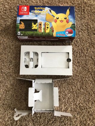Empty Box & Inserts Only For Rare Pokemon Let’s Go Pikachu Nintendo Switch Box