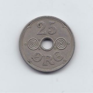 Faroe Islands 25 Ore 1941 Km 5 Very Fine Circulated Rare And Collectible Coin