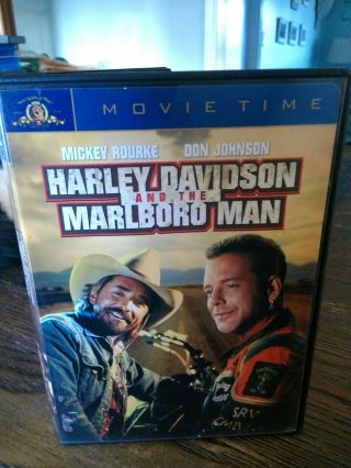 Harley Davidson And The Marlboro Man (dvd,  2001,  Widescreen) Rourke Oop Rare