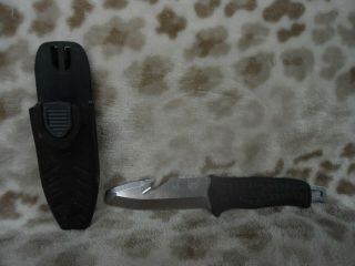 Benchmade Rare Discontinued Dive Knife Satin Combo N680 Blade W Line Cutter