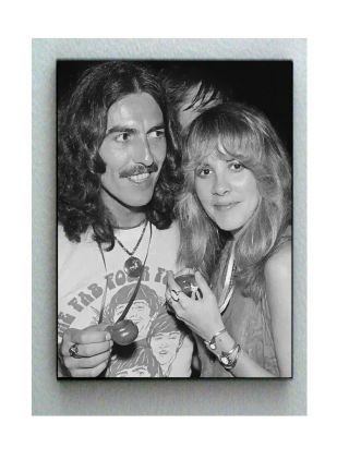 Rare Framed George Harrison Stevie Nicks 1978 Vintage Photo.  Jumbo Giclée Print