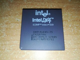 Intel A80486dx4 - 75,  Rare Intel 486dx4 75mhz,  Sx884,  Vintage Cpu,  Top