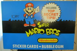 Rare Topps Mario Bros Shop Advertisment Display Bubble Gum Cards Stickers