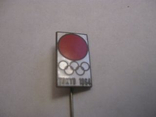 Rare Old 1964 Tokyo Olympic Games Enamel Stick Pin Badge