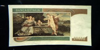 1975 ITALY RARE Banknote 20000 £ Tiziano XF,  SPL, 2