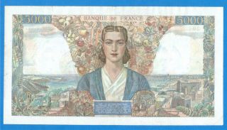 France 5000 Francs 1945 Sries Y487 Rare 2