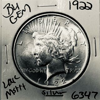 1922 P Bu Gem Peace Silver Dollar Unc Ms,  U.  S.  Rare Coin 6347