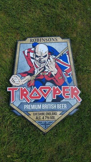 Iron Maiden Trooper Beer Pos Rare Robinsons