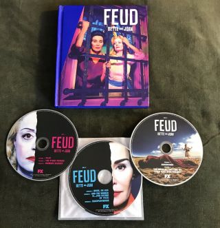 VERY RARE - FEUD BETTE & JOAN 3 DVD FYC PROMO ONLY DIGIBOOK OF COMPLETE SEASON 3