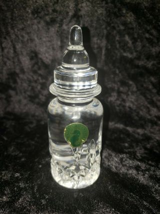 Waterford Solid Crystal Baby Bottle Rare Design
