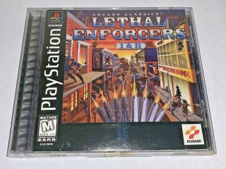 Lethal Enforcers I & Ii 1 And 2 Playstation Ps1 Complete Cib Rare