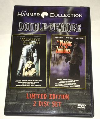 The Mummys Shroud The Plague Of The Zombies Dvd,  2003 2 - Disc Set Hammer Rare Oop