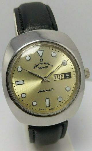 Rare Vintage Anglo Swiss Watch Co.  Automatic D&d 25j Wrist Watch Men 