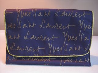 Rare Vintage Yves Saint Laurent Ysl Parfums Bl Gold Cosmetic Make Up Bag Clutch