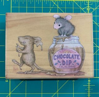 House Mouse Dipped In Chocolate Stampabilities Rare Htf Rubber Stamp Humor