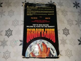 Invasion From Inner Earth VHS Big Box Very Rare 2