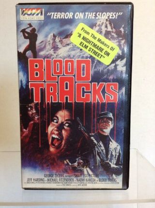 Blood Tracks 1985 Vhs Rare Horro Cult Survivalist Rock N Roll Big Box