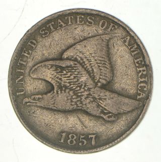 Crisp - 1857 - Flying Eagle United States Cent - Rare 955