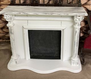 Sonia Messer Rare White Victorian Fireplace Doll House Miniature.
