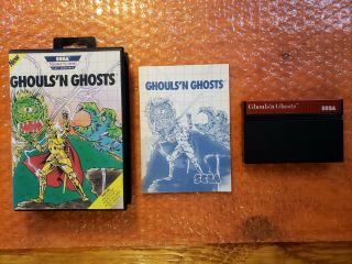 Ghouls N Ghosts (sega Master System) Authentic Cib Us Version Rare,  Box Protect