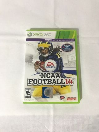 Ncaa Football 14 Xbox 360 College Game Rare W/ Case & Inserts Disc