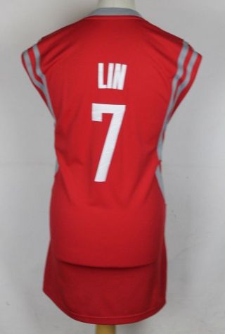 Lin 7 Houston Rockets Nba Basketball Jersey Mens Medium Adidas Rare