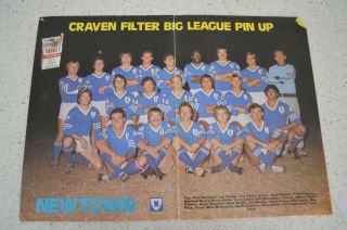 Newtown Jets Rare 1977 Craven Mild Pin Up Team Poster