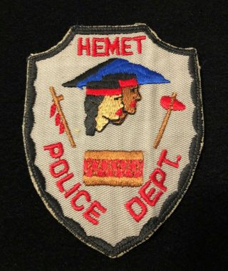 Hemet California Ca Police Patch 1st Issue - Highway Patrol State Very Old Rare