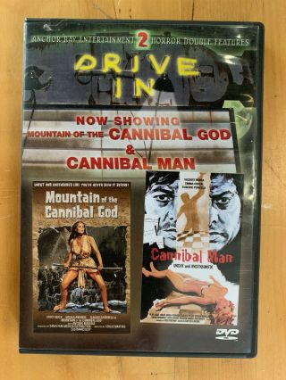 Mountain Of The Cannibal God & Cannibal Man Rare Anchor Bay Double Feature Dvd