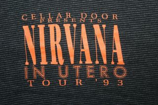 1993 Nirvana In Utero Concert Tour Shirt Cellar Door Washington Dc Rare
